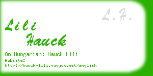 lili hauck business card